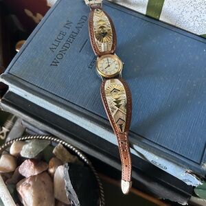 Montana Silversmith Leather and Silver Watch